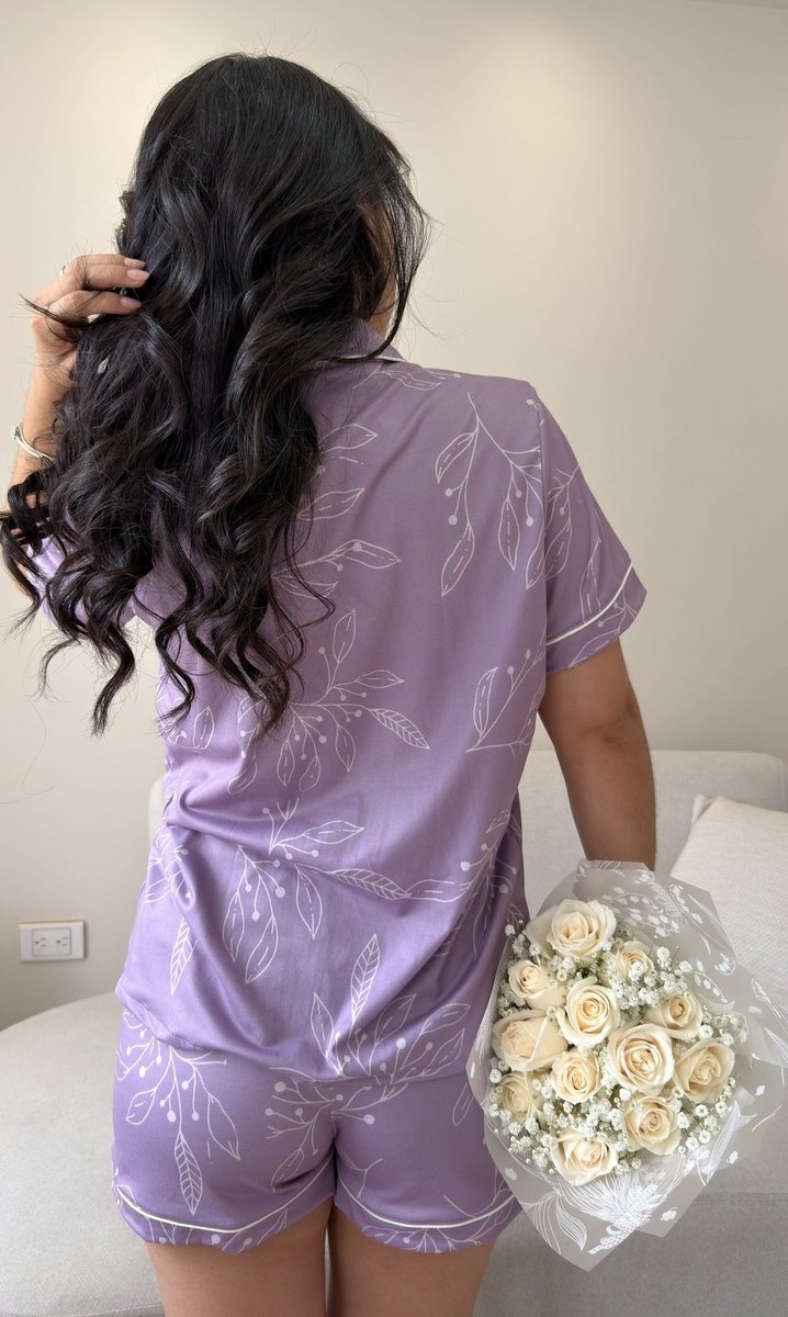 Floral Lila Short - Vista completa