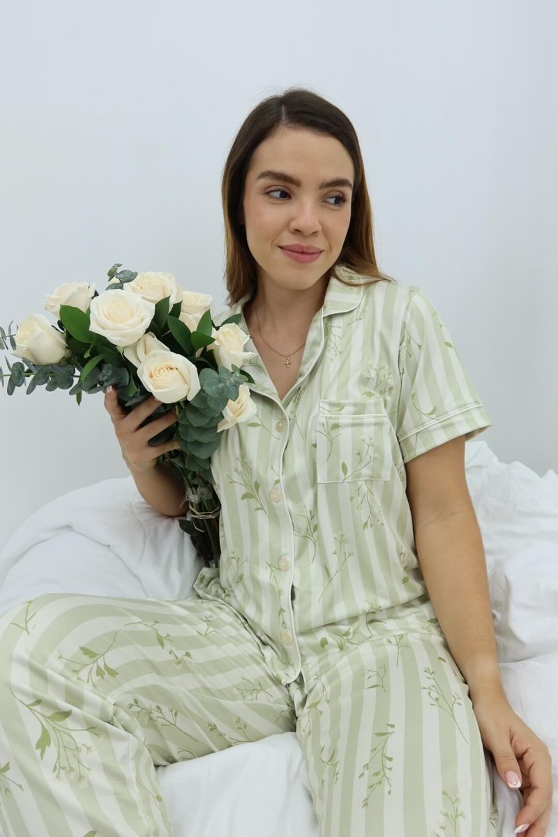 Floral Verde Pantalón - Vista 1