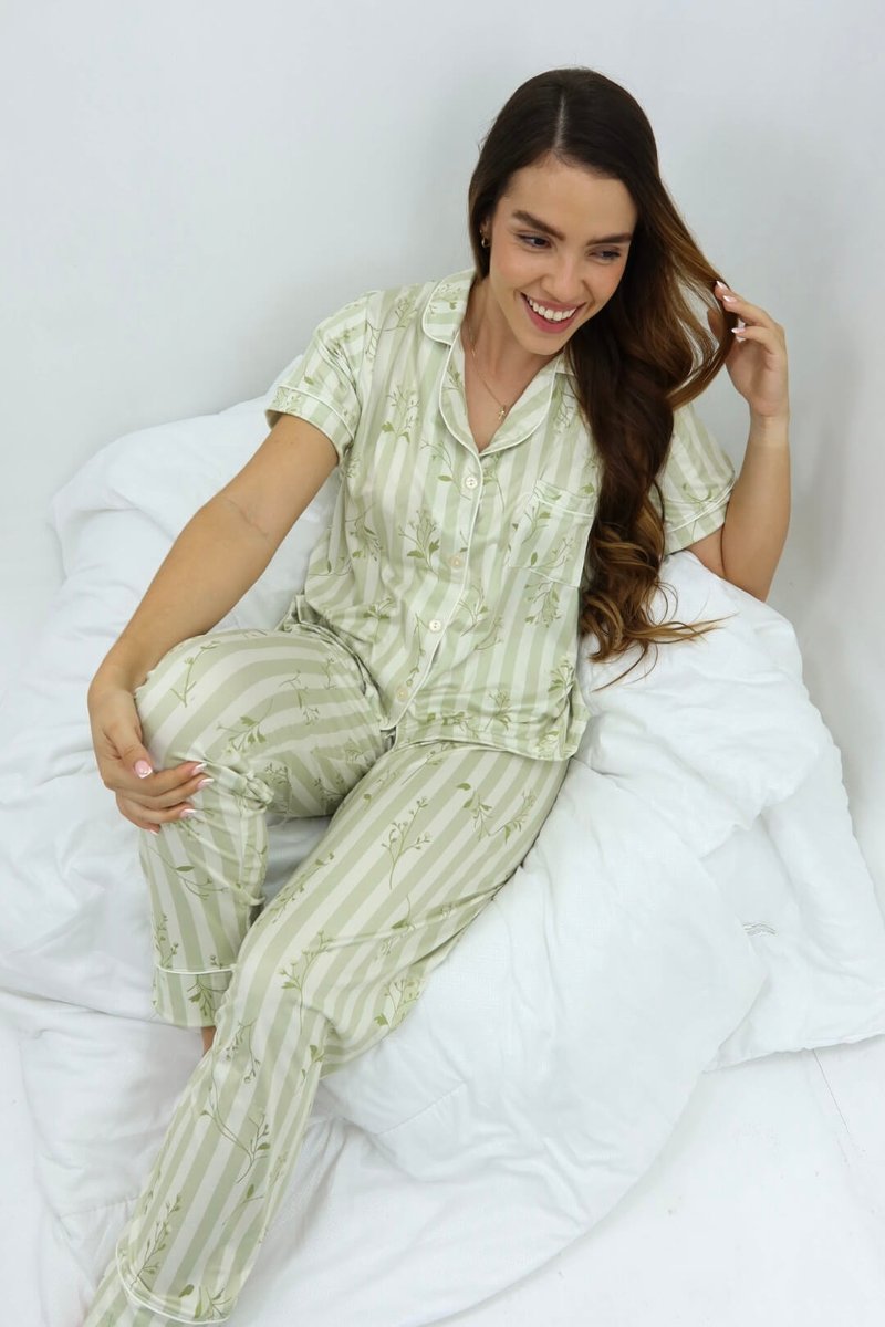 Floral Verde Pantalón - Vista 3