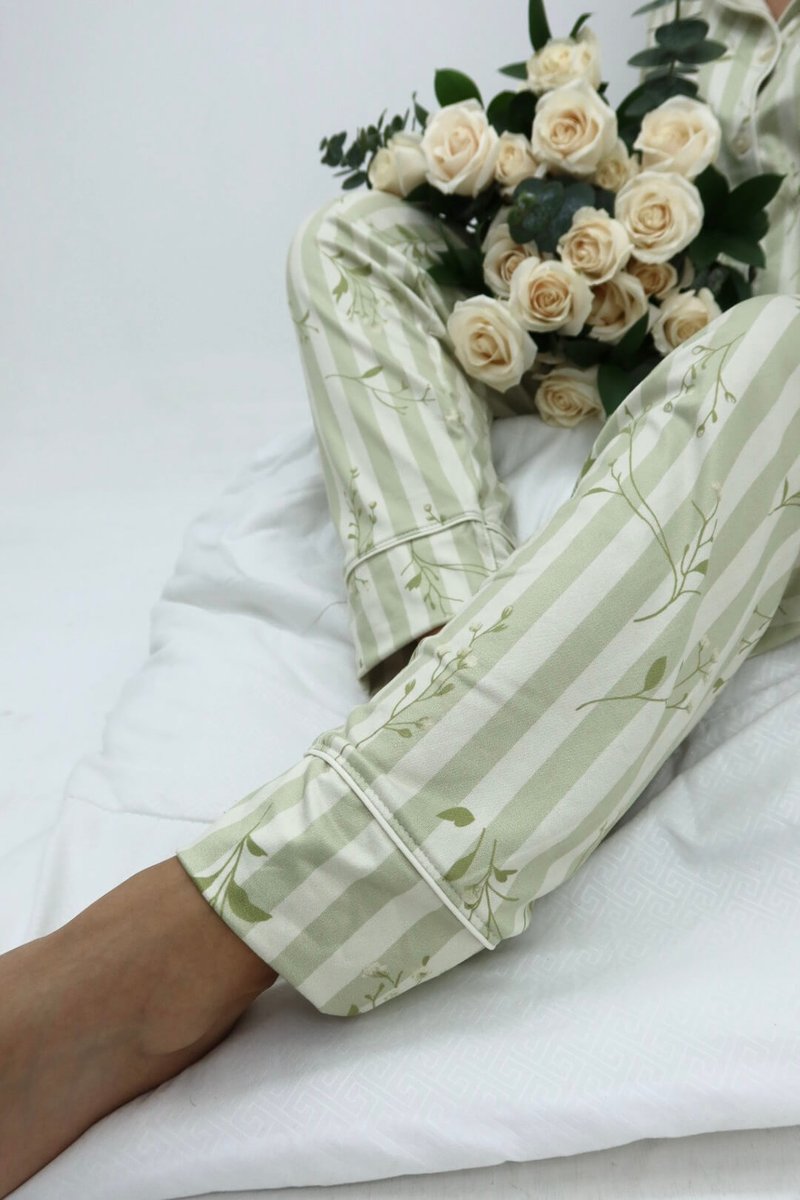 Floral Verde Pantalón - Vista 4